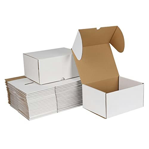 Zbeivan 8x6x4-Inch White Shipping Boxes 25-Pack: $17.40 Zbeivan 8x6x4-Inch White Shipping Boxes 25-Pack: $17.40
