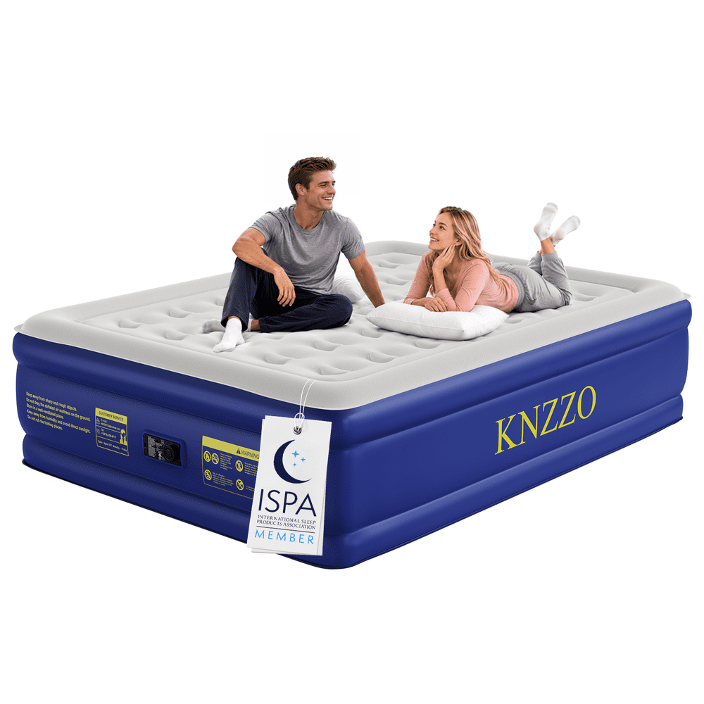 Knzzo 18-Inch Queen Air Mattress with Built-in Pump: $59.99 Knzzo 18-Inch Queen Air Mattress with Built-in Pump: $59.99