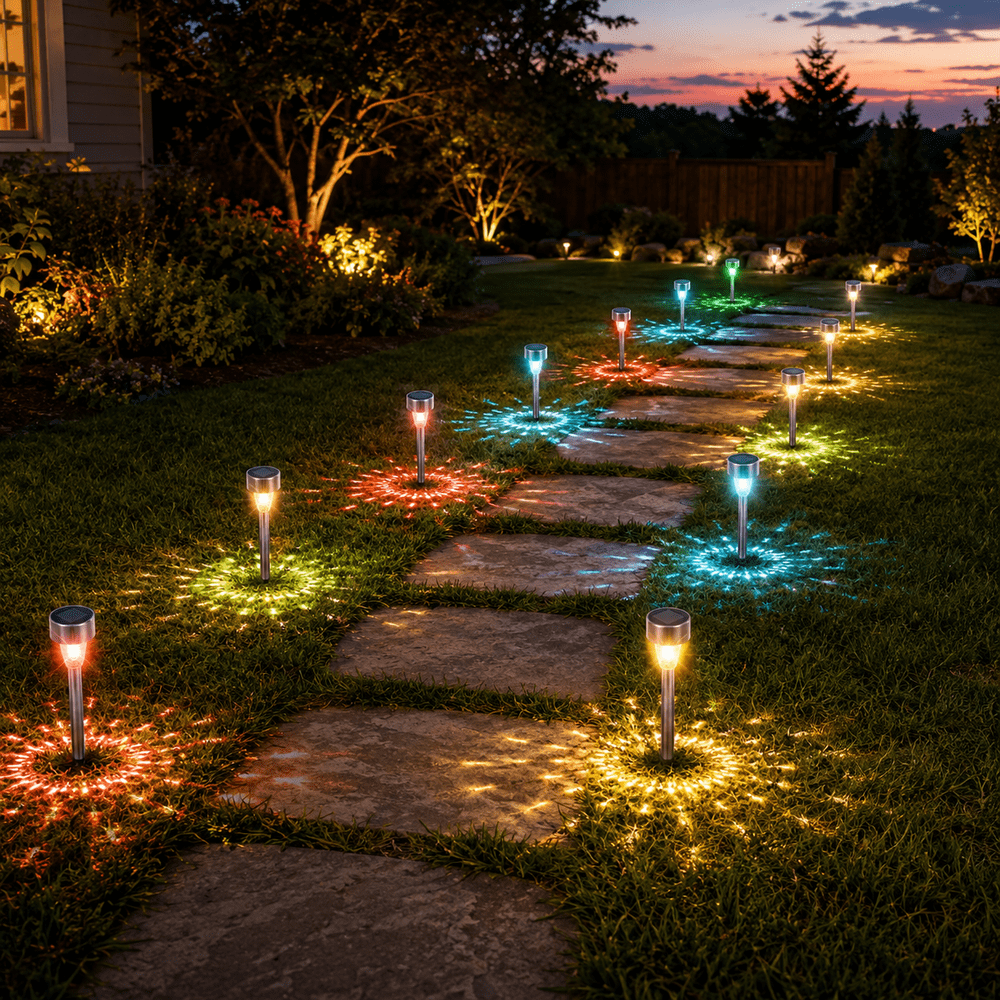 Rnkr Waterproof Solar Pathway Lights 12-Pack: $18.99