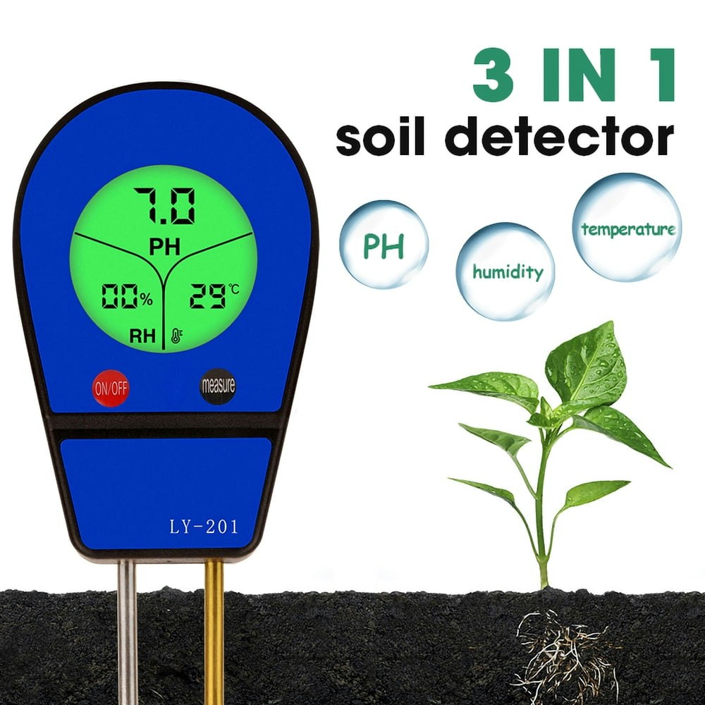 Geeopuk 3-in-1 Soil Moisture, pH, and Temperature Meter: $19.99
