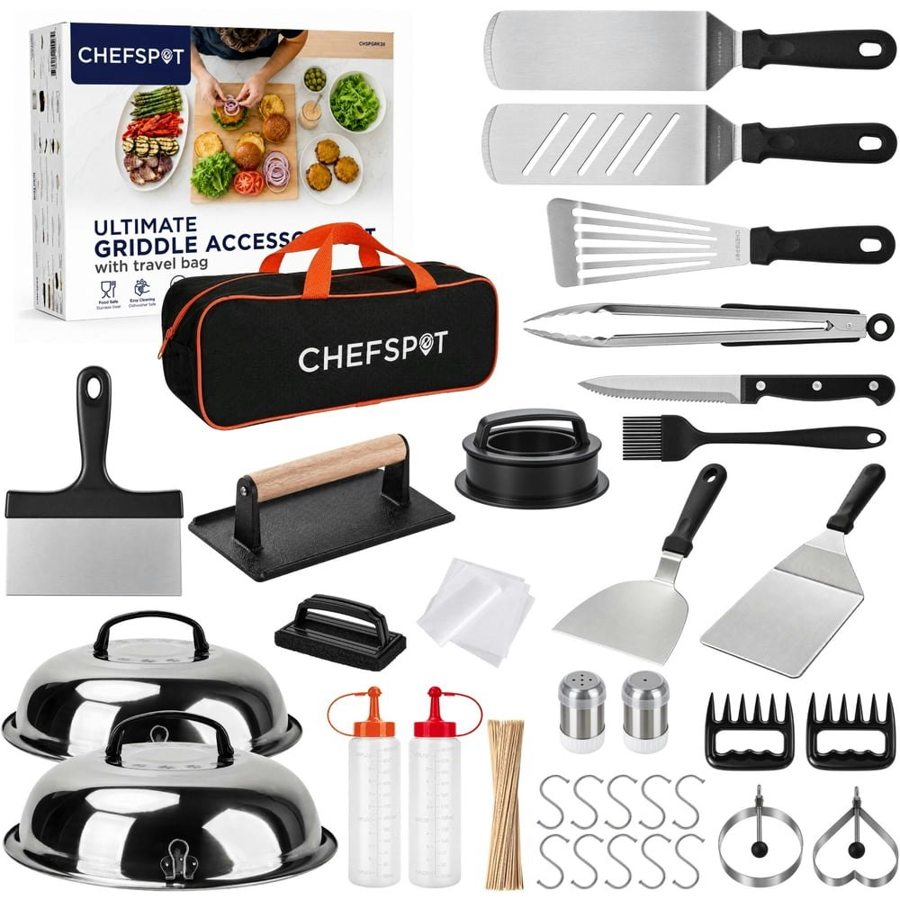 Chefspot 233-Piece Griddle Accessories Kit with Carry Bag: $43.99 Chefspot 233-Piece Griddle Accessories Kit with Carry Bag: $43.99