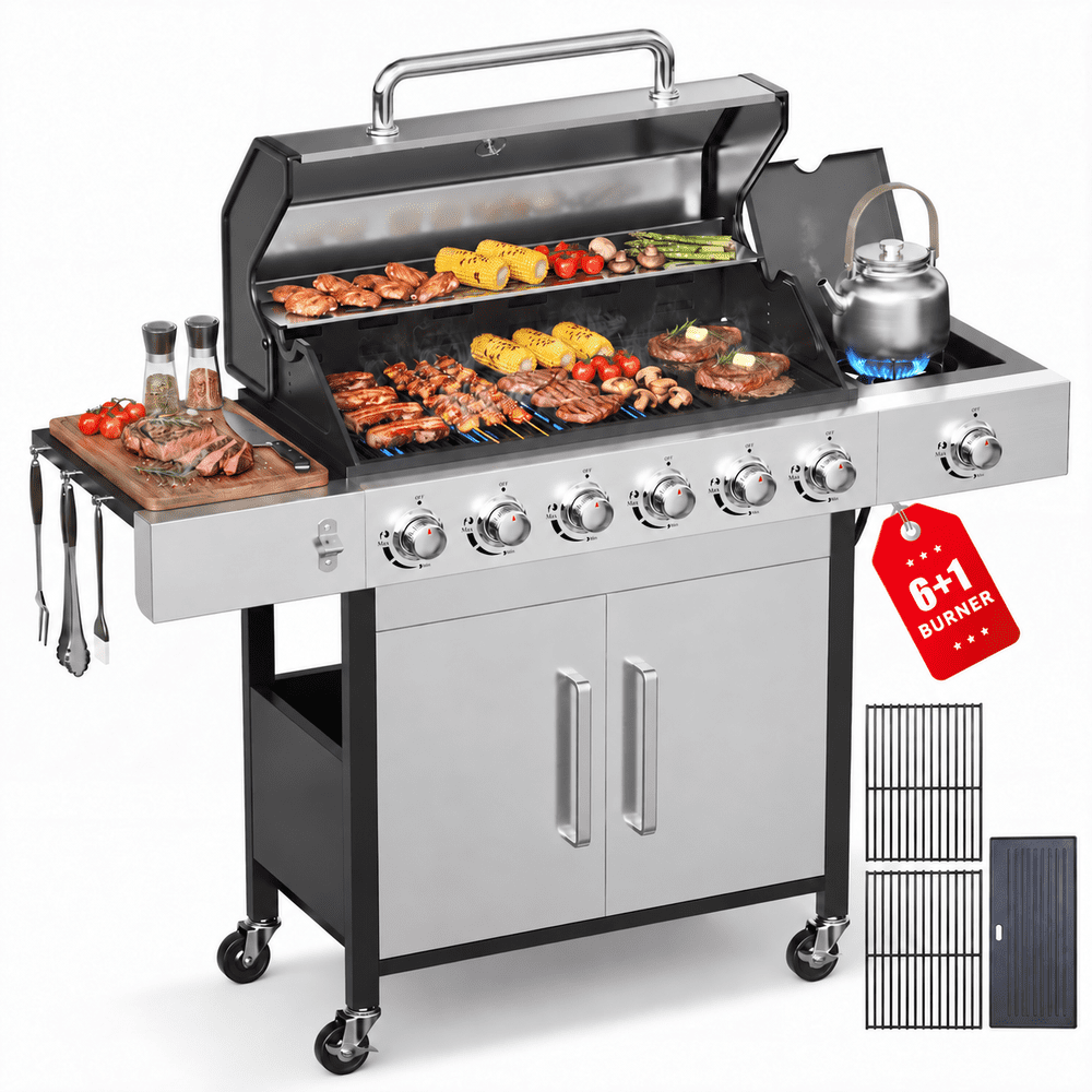 Biotree 6-Burner 73,000 BTU Propane Gas Grill with Side Burner and Griddle: $389.98 Biotree 6-Burner 73,000 BTU Propane Gas Grill with Side Burner and Griddle: $389.98