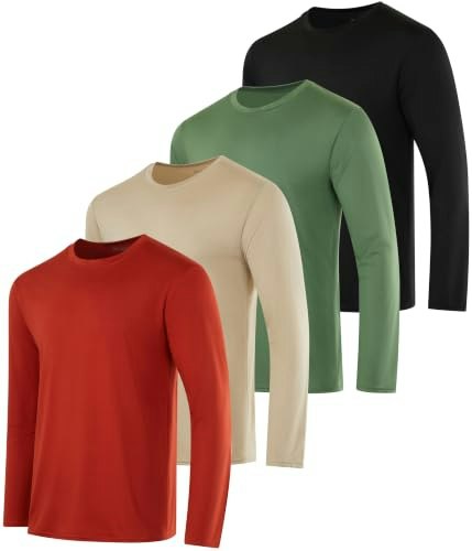 Men's Dry Fit Long Sleeve Athletic Shirt 4-Pack: $33.99 Men's Dry Fit Long Sleeve Athletic Shirt 4-Pack: $33.99