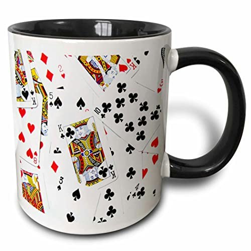3dRose Scattered Playing Cards 11-oz. Two-Tone Mug: $12.86 3dRose Scattered Playing Cards 11-oz. Two-Tone Mug: $12.86