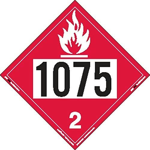 Labelmaster UN 1075 Flammable Gas Hazmat Placard 25-Pack: $64.29 Labelmaster UN 1075 Flammable Gas Hazmat Placard 25-Pack: $64.29