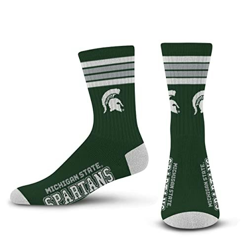 Michigan State Spartans 4 Stripe Deuce Crew Socks: $13.42