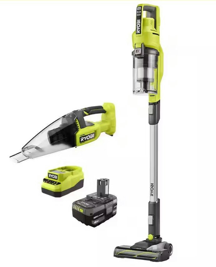 Ryobi One+ 18V Cordless Stick & Hand Vacuum Combo Kit w/ Battery & Charger: $139