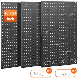 Blacksmith 48" x 24" Metal Pegboard