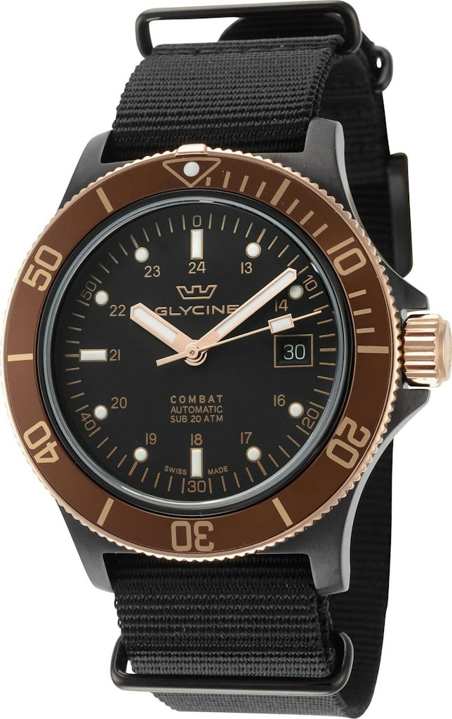 Glycine Men's Combat Sub 42mm Black Dial Automatic Watch: $369