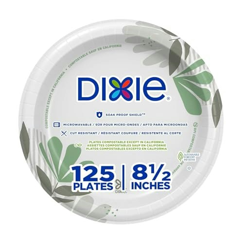 Dixie 8-1/2-Inch Heavy Weight Paper Plates 125-Pack: $18.65