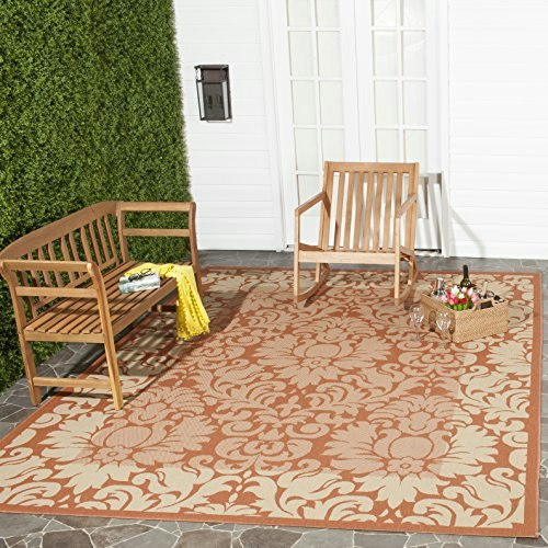 Safavieh Courtyard Collection 7'10" Square Washable Indoor/Outdoor Rug: $88.56