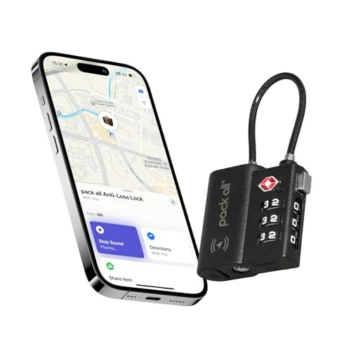 pack all Anti-Lost Tracking Luggage Lock, Smart TSA-Approved Cable Lock (1 Pack): $23.99