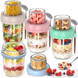 20-oz. Overnight Oats Containers 4-Pack for $22 + free shipping w/ Prime