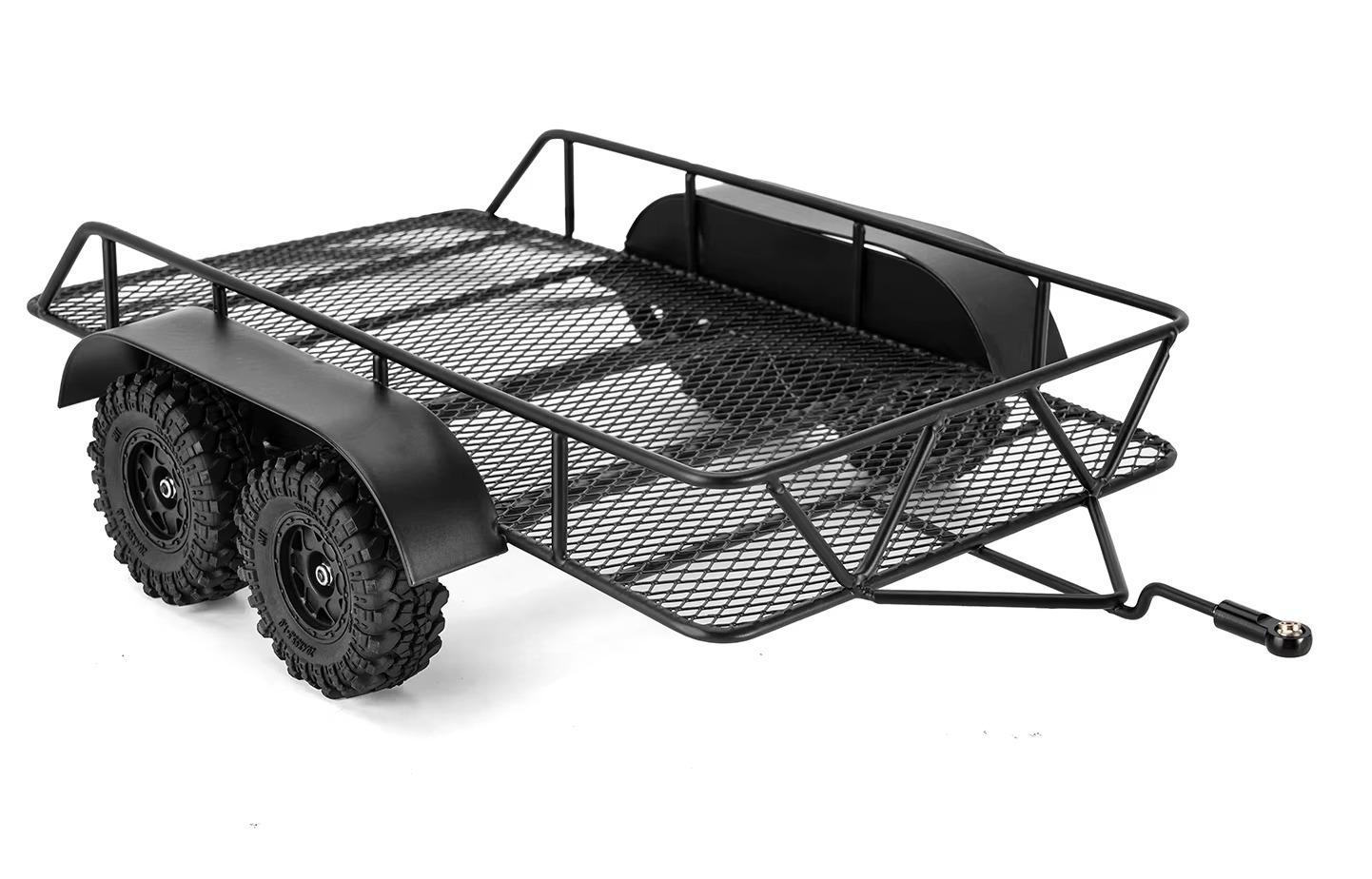 Injora 16" x 10" x 4" Metal Hitch Mount Trailer for 1/18 RC Crawler