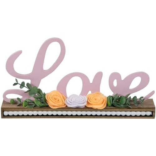 Northlight Love with Flowers 11.25-inch Wooden Valentine's Day Sign: $8.20
