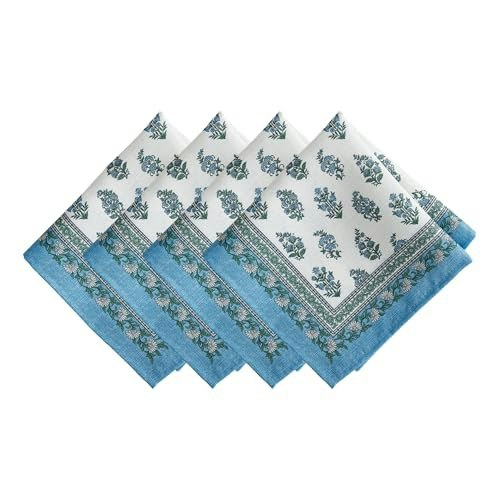 Threadmade 17" x 17" Block Print Indoor/Outdoor Napkins 4-Pack: $11.44 Threadmade 17" x 17" Block Print Indoor/Outdoor Napkins 4-Pack: $11.44
