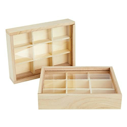 Bright Creations 9-Compartment Wooden Storage Box 2-Pack: $13.99 Bright Creations 9-Compartment Wooden Storage Box 2-Pack: $13.99