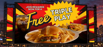 Denny's Triple Play Combo Meal: Free if triple play occurs