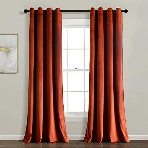 Lush Decor 84\" x 52\" Prima Velvet Blackout Window Curtain Panel: $44.39