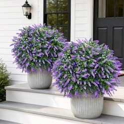 Bloyapix 27.5" Artificial Lavender Boxwood Topiary Ball Tree 2-Pack for $34 + free shipping w/ Prime