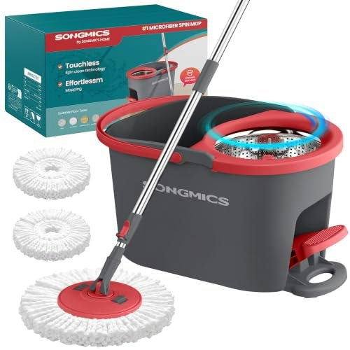 Songmics Spin Mop and Bucket Set with 2 Microfiber Pads: $28.48 Songmics Spin Mop and Bucket Set with 2 Microfiber Pads: $28.48