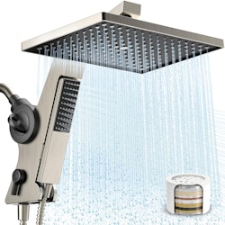 MakeFit Filtered Rain Shower Head w/ Handheld Combo 12" Dual Showerhead for $80 + free shipping