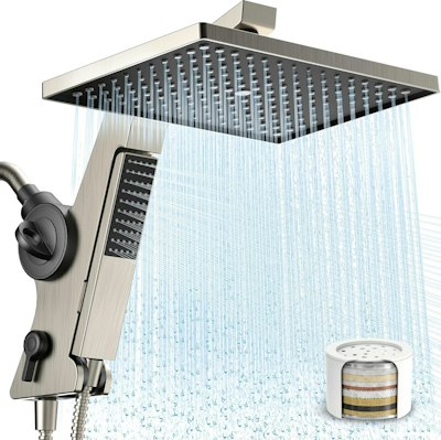 MakeFit Filtered Rain Shower Head w/ Handheld Combo 12" Dual Showerhead for $80 + free shipping