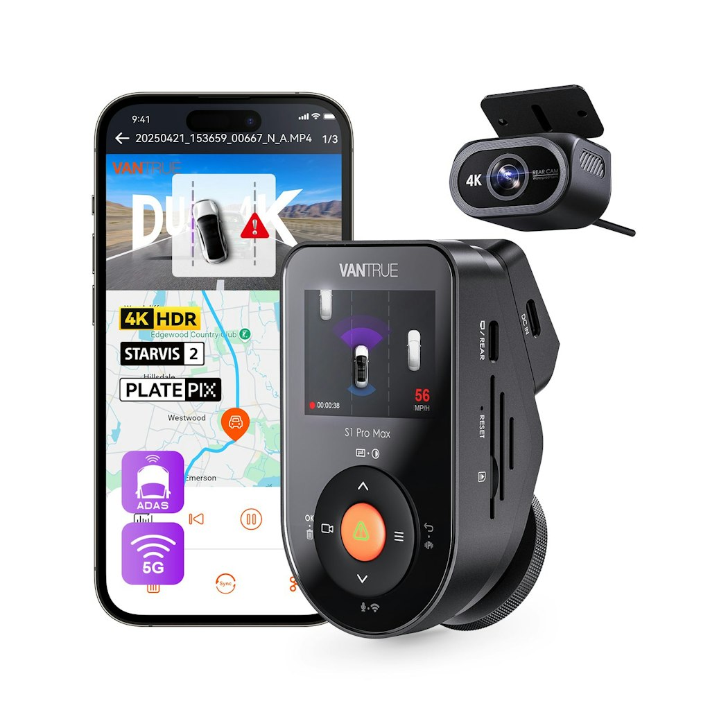 Vantrue S1 Pro Max 4K Dual Dash Cam: $180 Vantrue S1 Pro Max 4K Dual Dash Cam: $180
