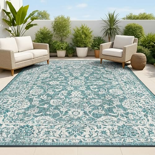 Jonathan Y Weave Floral 10'x14' Indoor/Outdoor Area Rug: $195.48