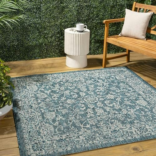 Jonathan Y SMB100C 3' x 3' Weave Floral Area Rug: $47.59