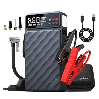 Pelsee 6000A Jump Starter w/ Air Compressor for $99 + free shipping