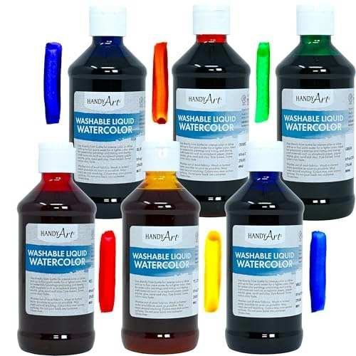 Handy Art Washable Liquid Watercolor Paint 8-oz. 6-Pack: $29.99 Handy Art Washable Liquid Watercolor Paint 8-oz. 6-Pack: $29.99