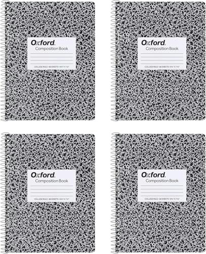 Oxford College Ruled Spiral Composition Notebook 4-Pack: $9.99 Oxford College Ruled Spiral Composition Notebook 4-Pack: $9.99
