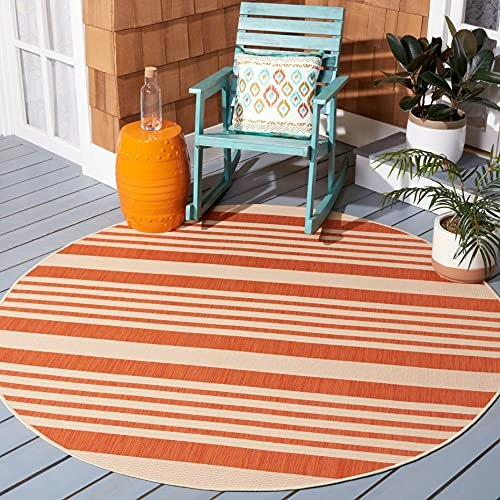 Safavieh Courtyard 5'3" Round Washable Outdoor Rug: $61.11 Safavieh Courtyard 5'3" Round Washable Outdoor Rug: $61.11