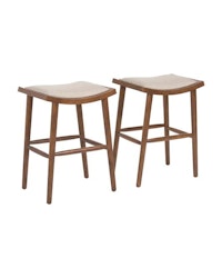 Ashford Wood Frame Upholstered Saddle Stools 2-Pack for $109 + free shipping