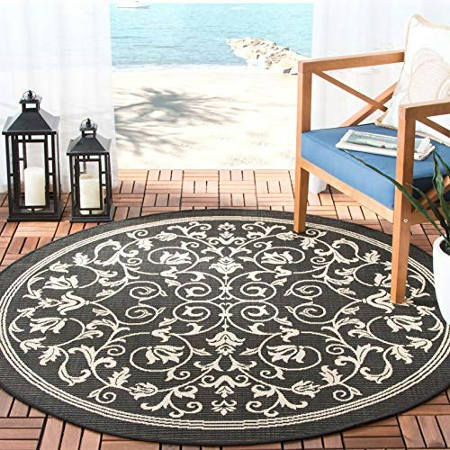 Safavieh Courtyard Collection 6'7" Round Scroll Area Rug: $84.36 Safavieh Courtyard Collection 6'7" Round Scroll Area Rug: $84.36