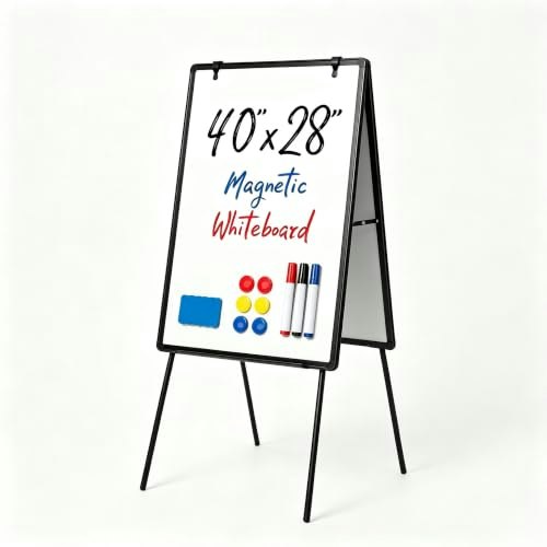 Dumos 40"x28" Magnetic Standing Dry Erase Whiteboard: $49.94