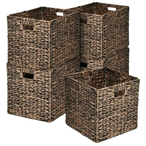 Happimess Bryce 12.6-Inch Handwoven Hyacinth Cube Baskets 5-Pack: $77.10 Happimess Bryce 12.6-Inch Handwoven Hyacinth Cube Baskets 5-Pack: $77.10