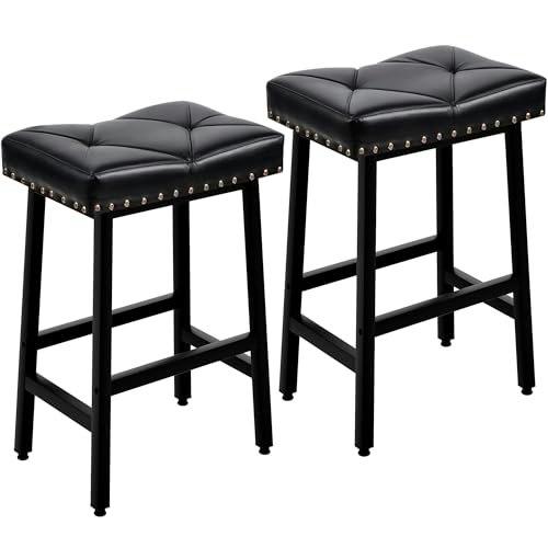 Vecelo 25-inch Counter Height Saddle Stools 2-Pack: $59.75