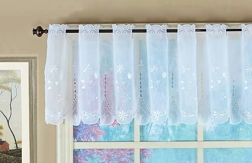 Today's Curtain Sorento Embroidered Sheer Valance 59" x 13": $17.37 Today's Curtain Sorento Embroidered Sheer Valance 59" x 13": $17.37
