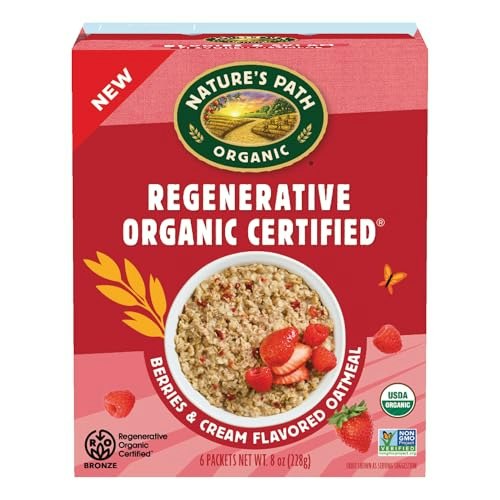Nature's Path Organic Berries & Cream Instant Oatmeal 6-Pack: $21.84 Nature's Path Organic Berries & Cream Instant Oatmeal 6-Pack: $21.84