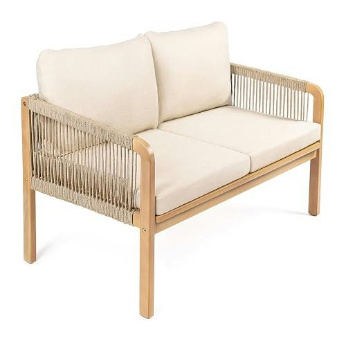 Jonathan Y Arwen 49-inch Acacia Outdoor Loveseat: $295.19 Jonathan Y Arwen 49-inch Acacia Outdoor Loveseat: $295.19