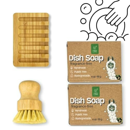 Green Llama Dish Washing Bar Soap Set: $29.95