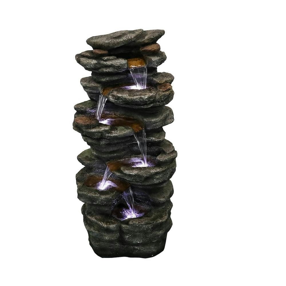 40-Inch Outdoor Cascading Waterfall with LED Lights: $665.31 40-Inch Outdoor Cascading Waterfall with LED Lights: $665.31