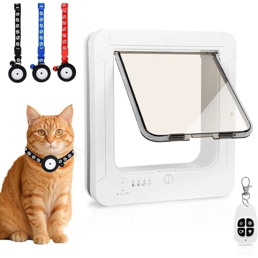 Smart Microchip Cat Door 4-Way Locking Flap with 3 Sensors: $71.99 Smart Microchip Cat Door 4-Way Locking Flap with 3 Sensors: $71.99