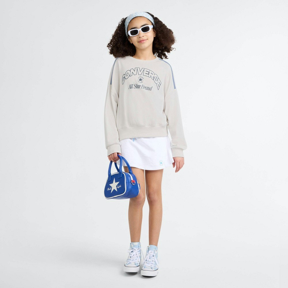 Converse Girls' Relaxed Fit French Terry Crewneck Sweatshirt: $25