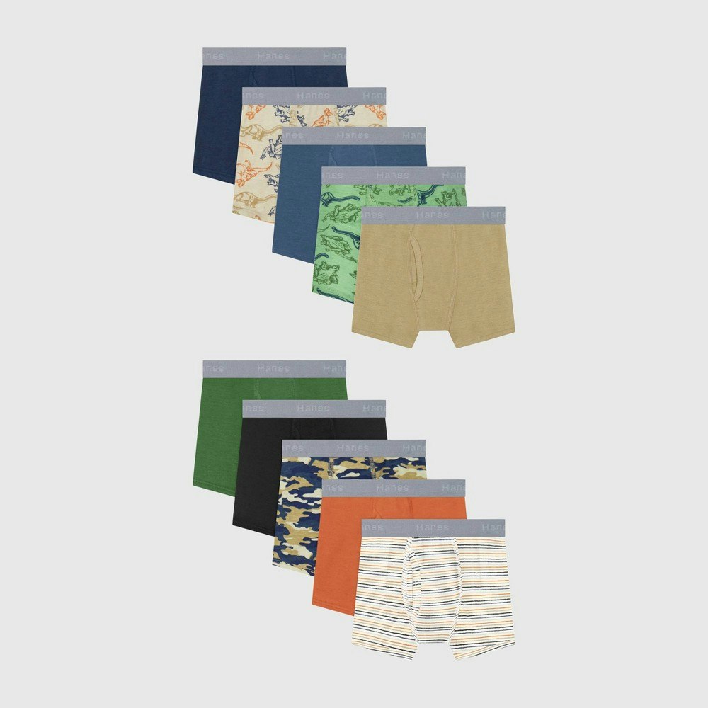 Hanes Toddler Boys' Stretch Cotton Boxer Briefs 10-Pack: $17.99