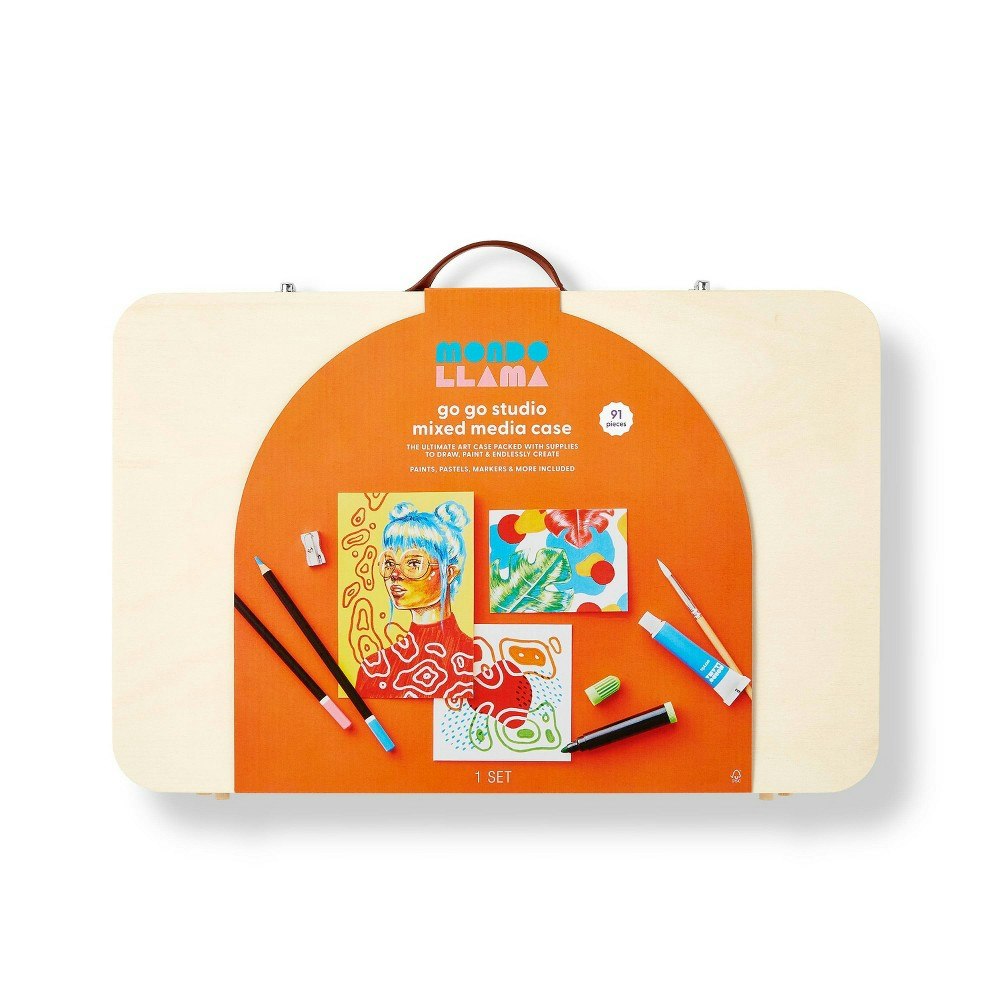 Mondo Llama 91pc Mixed Media Art Set: $25 Mondo Llama 91pc Mixed Media Art Set: $25