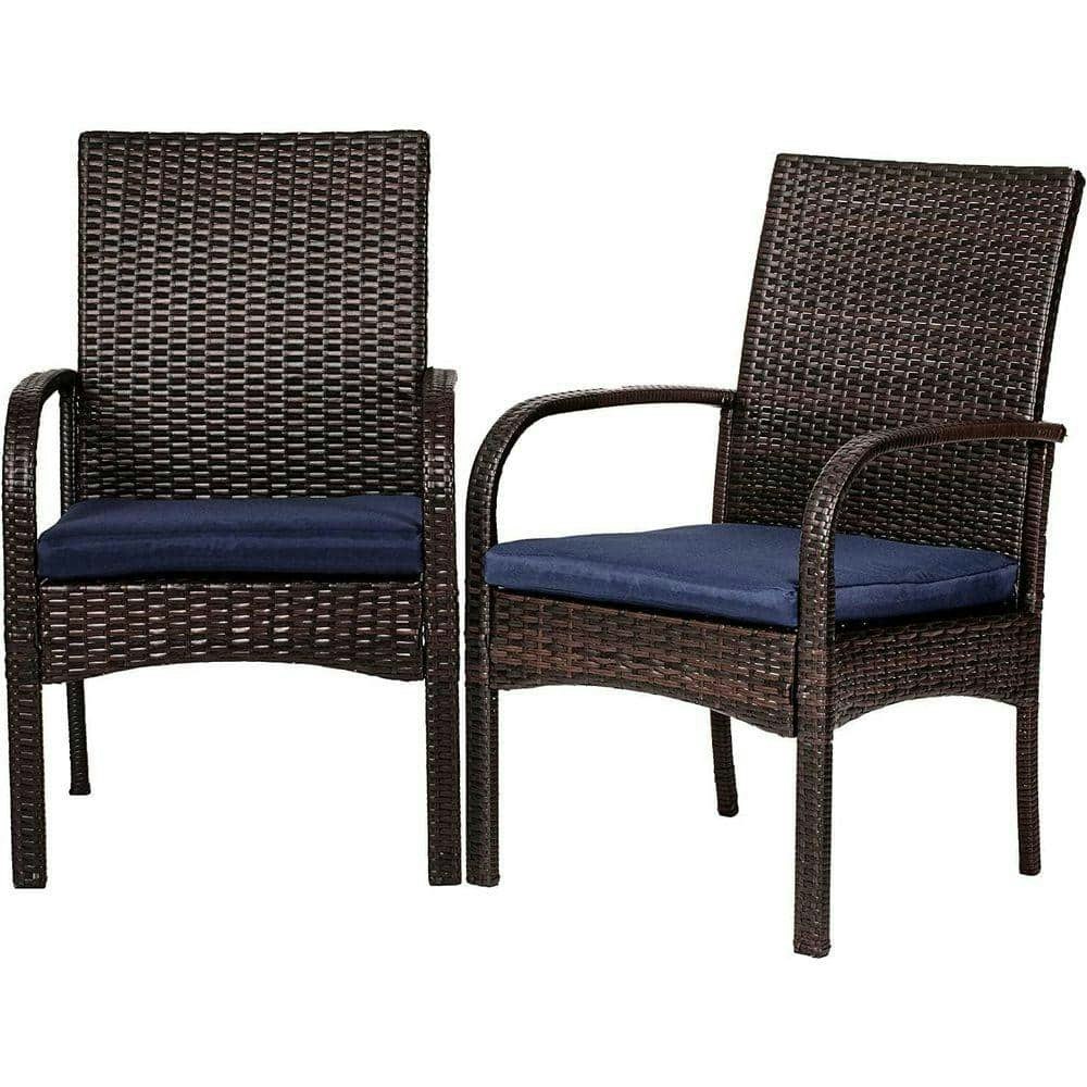 2-Piece Wicker Patio Dining Chair Set: $129.99 2-Piece Wicker Patio Dining Chair Set: $129.99