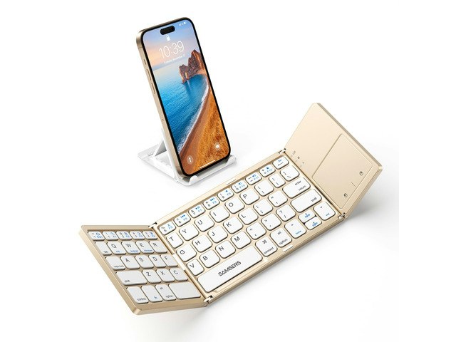Foldable Bluetooth Keyboard with Touchpad: $65.30 Foldable Bluetooth Keyboard with Touchpad: $65.30